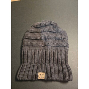 Women's C.C Charcoal Knit Beanie Hat One Size